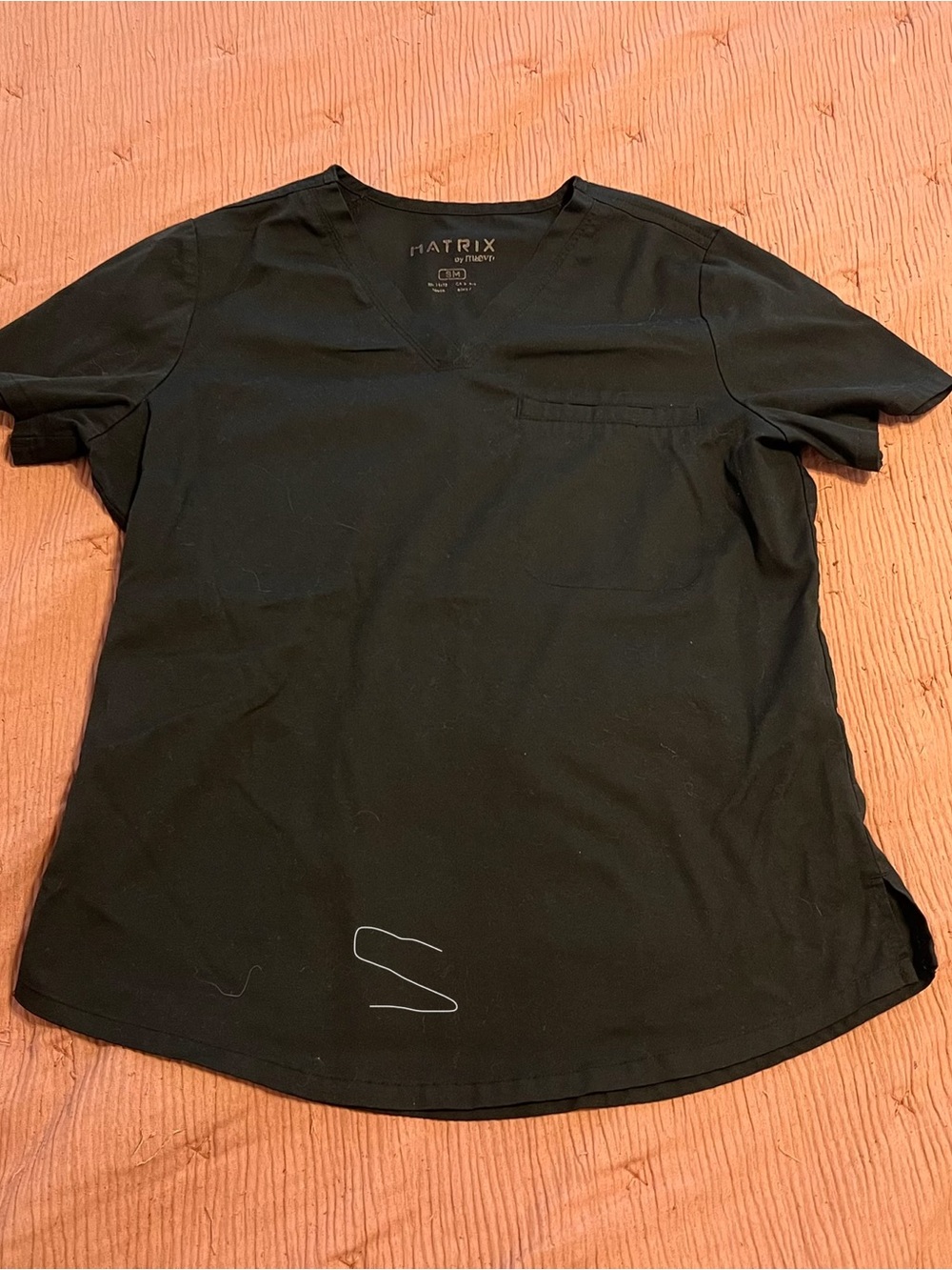 Women’s Black V-Neck Scrub Top